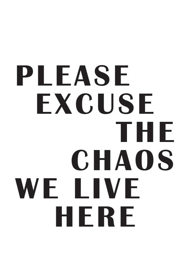 Plakát Please excuse the chaos