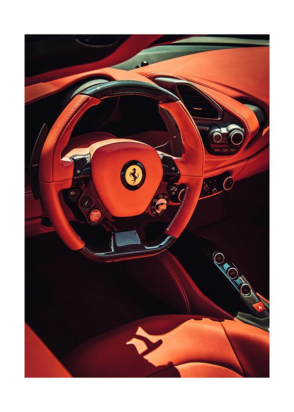 Plakát Porsche interér