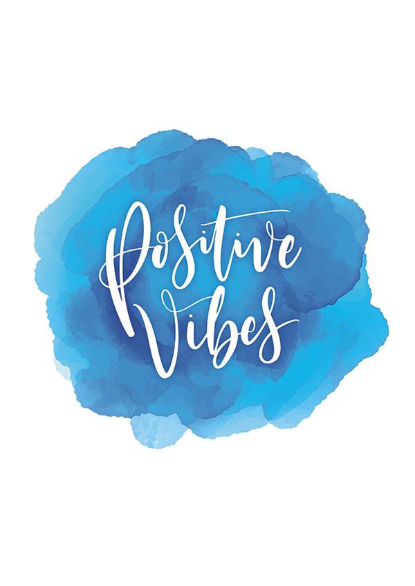 Plakát Positive vibes
