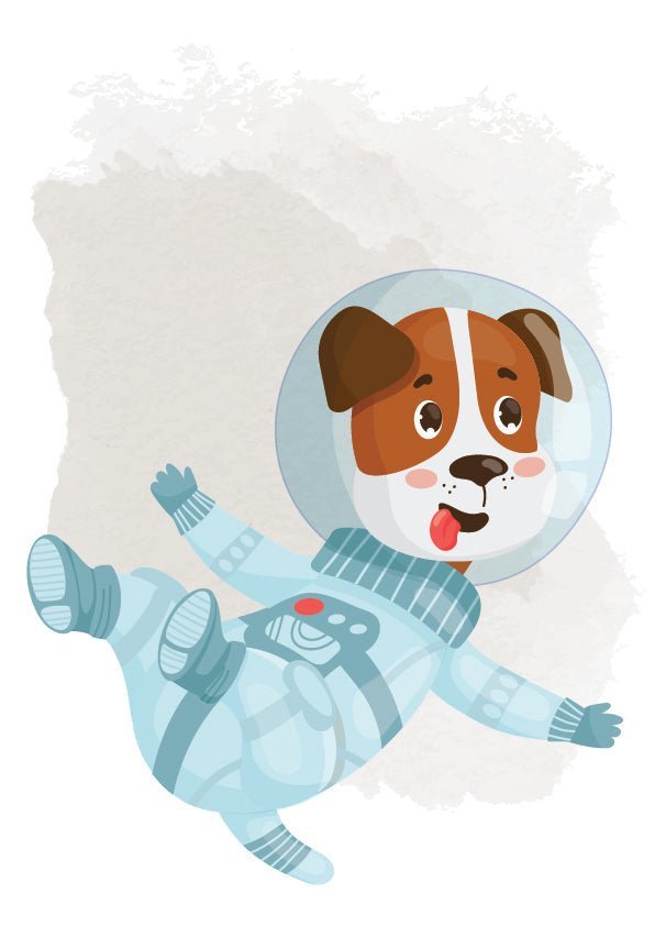 Plakát Psík astronaut