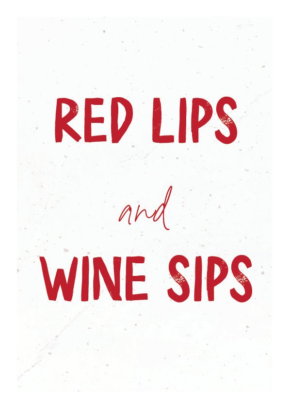 Plakát Red lips and wine sips