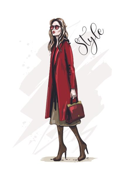 Plakát Red woman