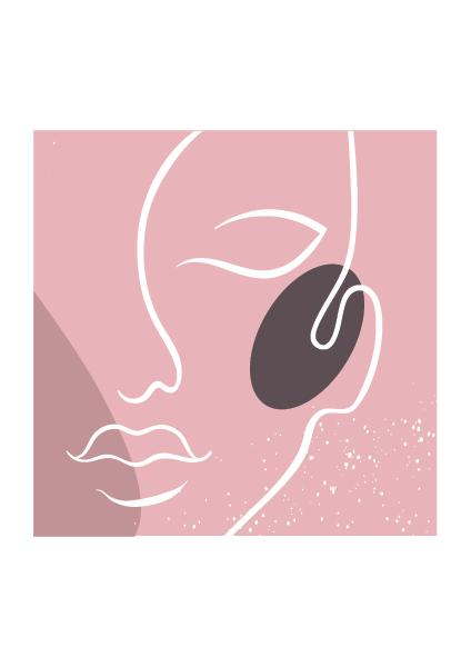 Plakát Růžová meditace Set2