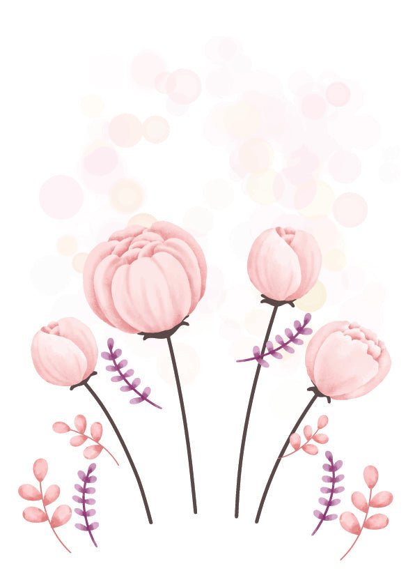 Plakát Růžové tulipány