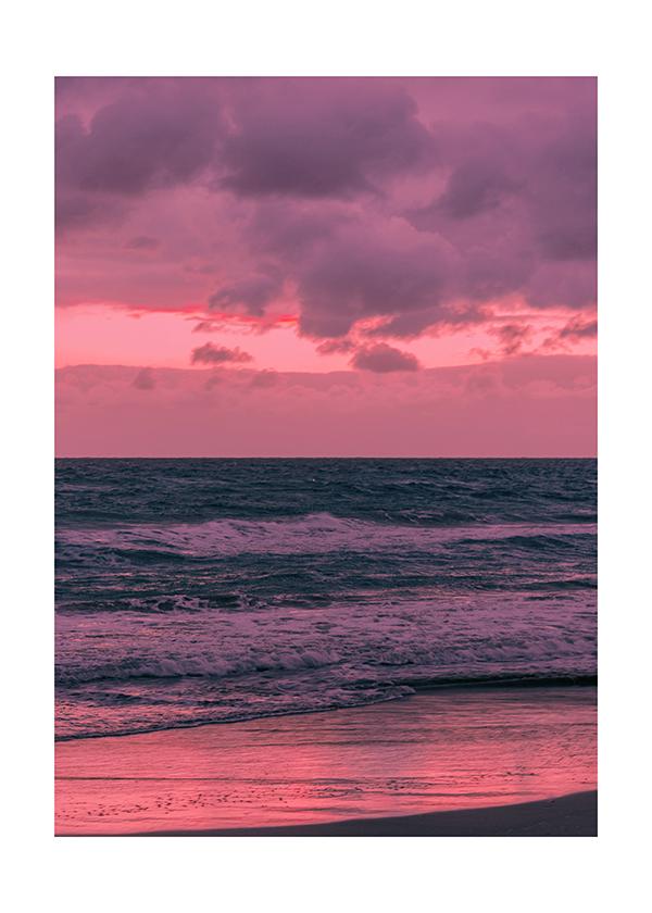Plakát Růžovo-fialové moře