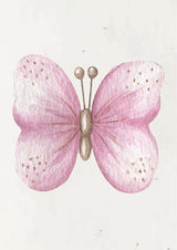 Plakát Růžový malovaný motýl