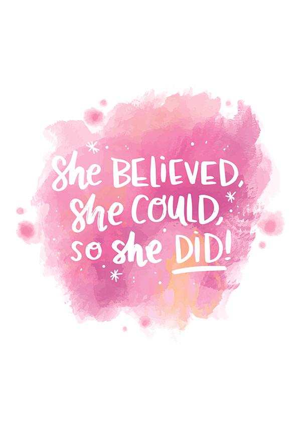 Plakát She believed she could