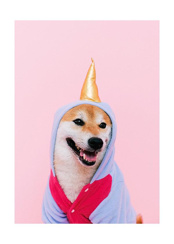 Plakát Shiba-inu unicorn