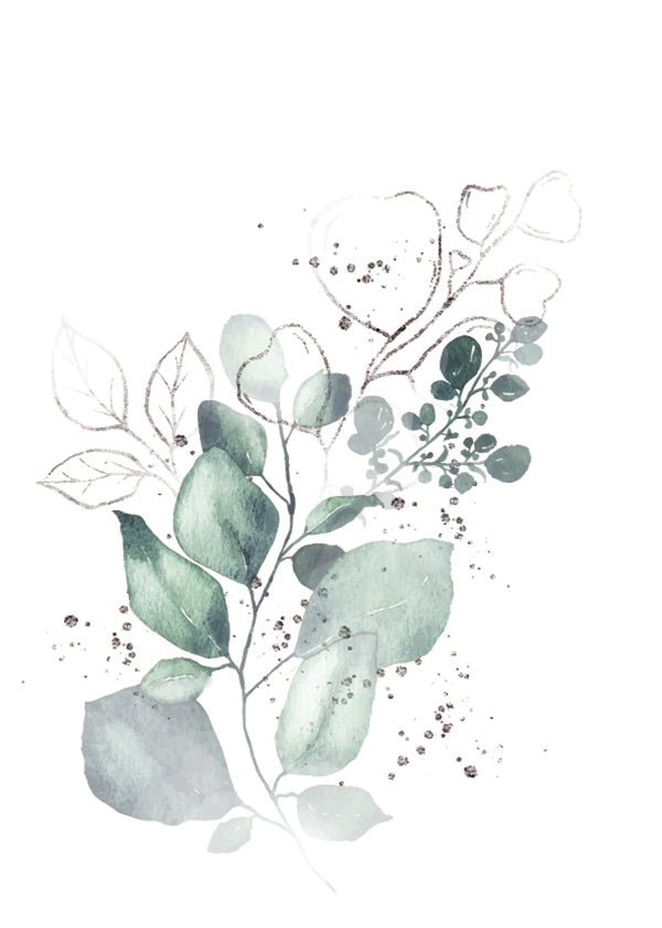 Plakát Silver herbs bouquet