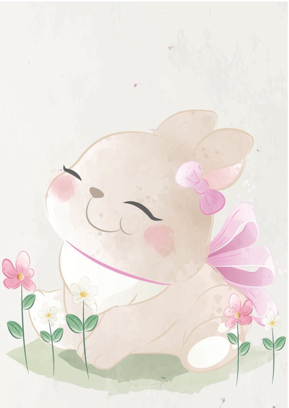 Plakát Šťastná králičí holčička