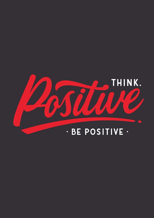 Plakát Think positive be positive