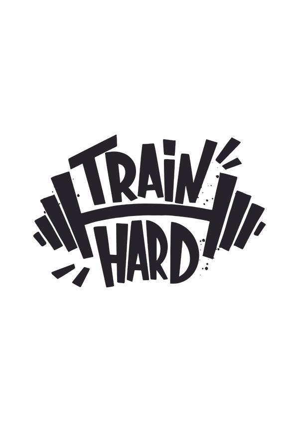 Plakát Train hard