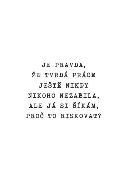 Plakát Tvrdá práce