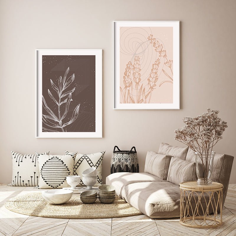 Plakát Vintage flowers Set2