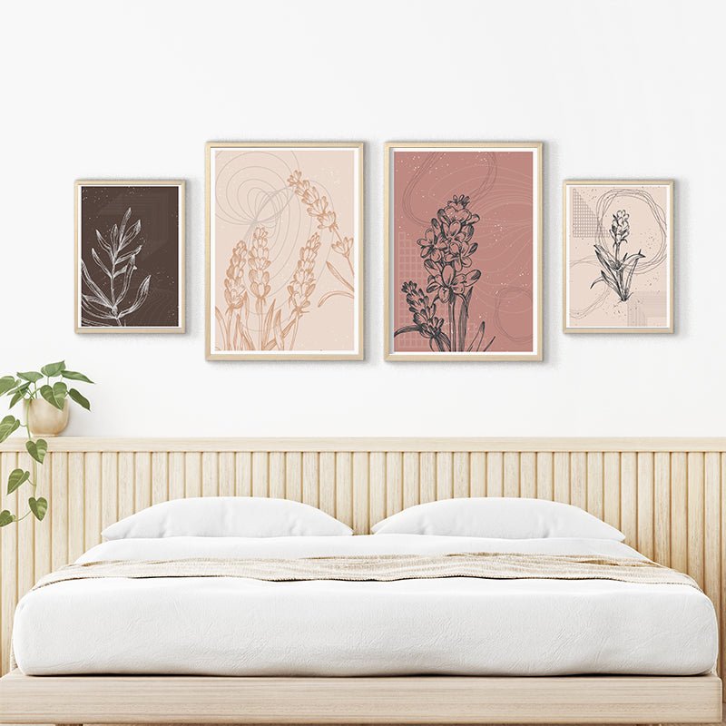 Plakát Vintage flowers Set4