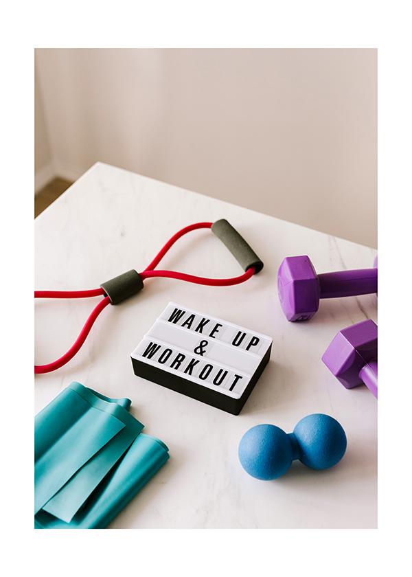 Plakát Wake up and workout