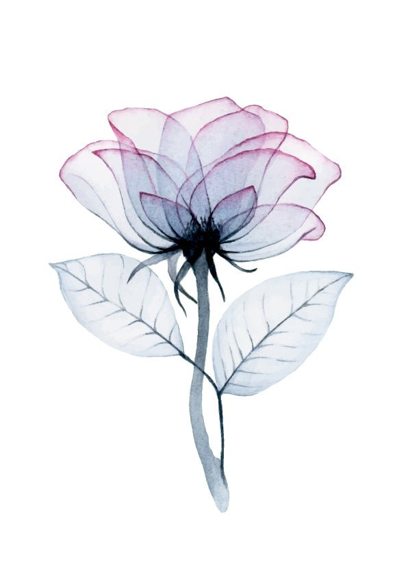 Plakát Watercolor purple flower